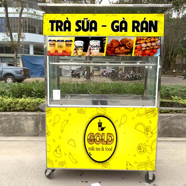 Xe bán trà sữa Inox Kỳ Dương