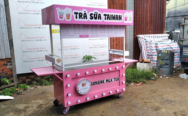 xe bán trà sữa tại Bình Dương