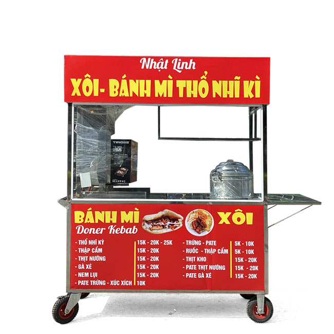 Xe bán xôi bánh mì Thổ Nhĩ Kỳ Nhật Linh 1m6