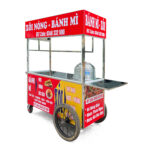 Xe bán xôi nóng bánh mì 1m6 mái bằng bánh bò