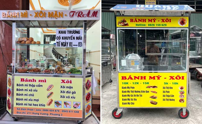xe bán xôi vỉa hè