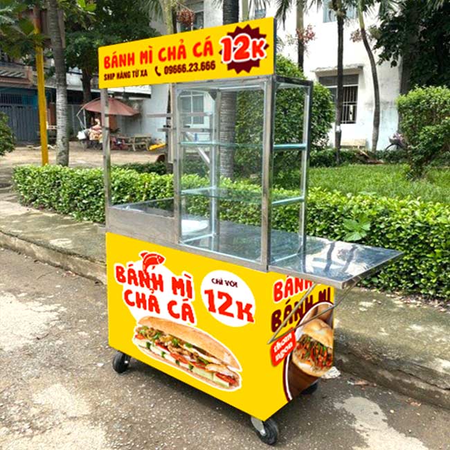 Xe bán bánh mì chả cá 12K 1m