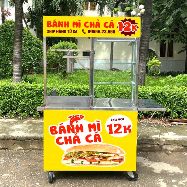Xe bánh mì chả cá 12K 1m