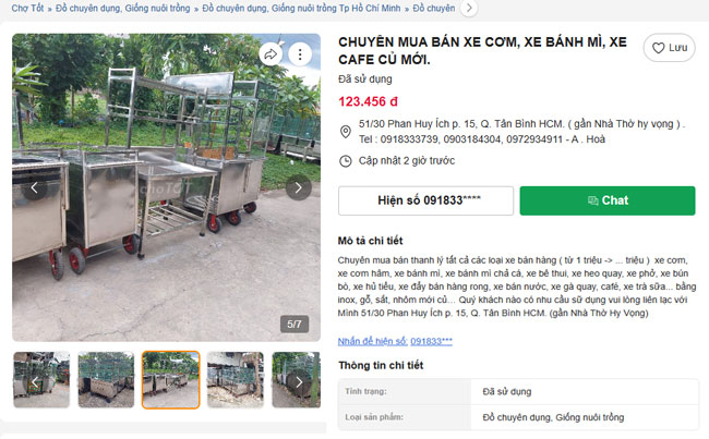 Kiểm tra thông tin sản phẩm