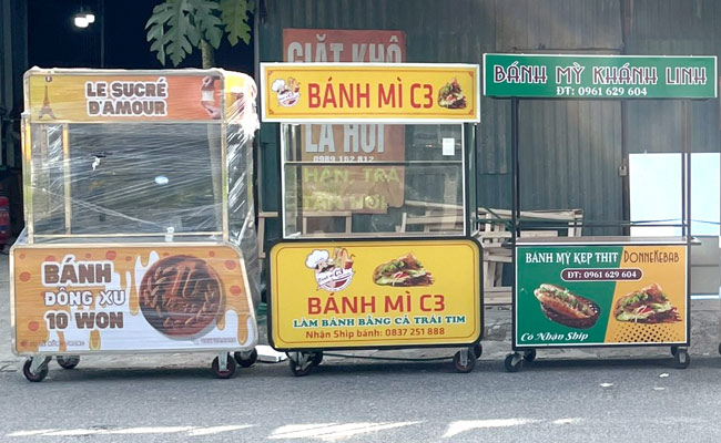 xe bánh mì mini