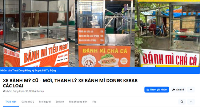 Hội nhóm thanh lý trên Facebook