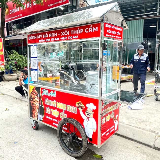 Xe bánh mì xôi thập cẩm Hà Anh 1m6