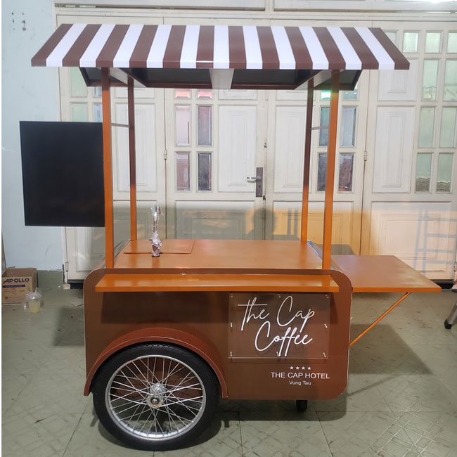 Xe cafe gỗ mái chùa