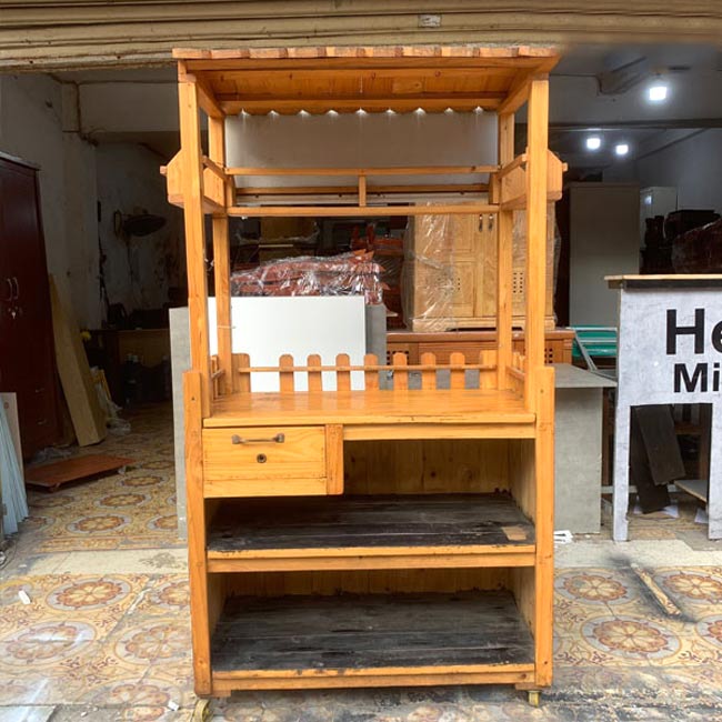 Xe bán cà phê bằng gỗ