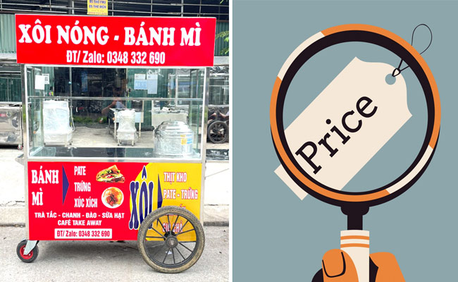 Xe đẩy bán hàng rong giá bao nhiêu? Mua ở đâu rẻ, đẹp?