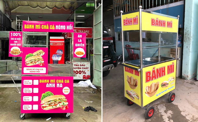 Xe đẩy bánh mì giá bao nhiêu?