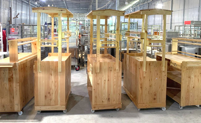 Các mẫu xe đẩy nước ép bằng gỗ