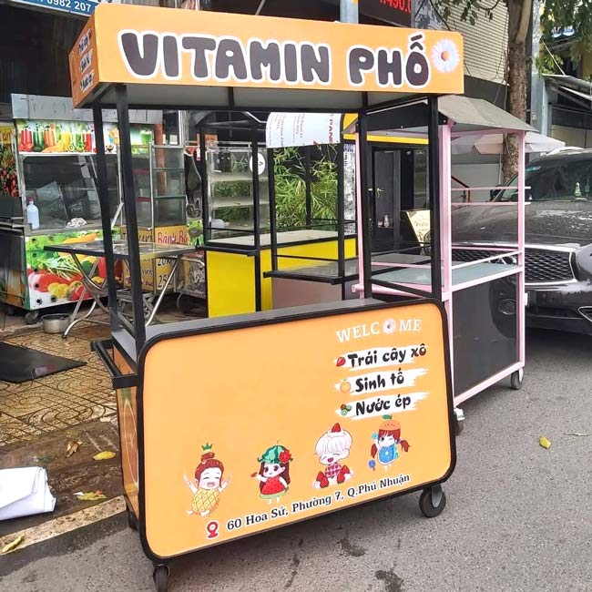 Xe trà sữa vitamin phố