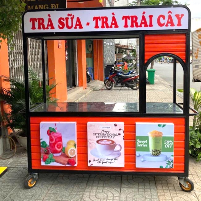 Xe bán trà sữa trà trái cây