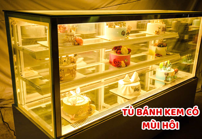 Lý do khiến tủ trưng bày bánh kem có mùi hôi