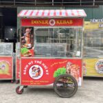 Xe bán bánh mì Doner Kebab 1m6 mái chùa