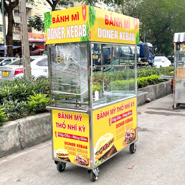 Xe bánh mì Doner Kebeb 1m2 phải