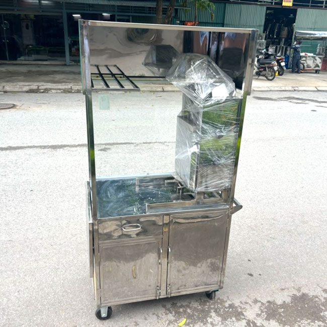 Xe bán bánh mì SSP Group 90cm mái bằng
