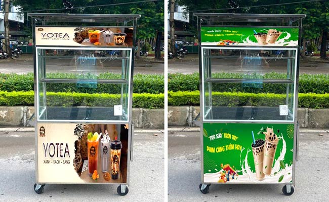 TỔNG HỢP các mẫu xe bán trà sữa vỉa hè Ấn Tượng, Hút khách