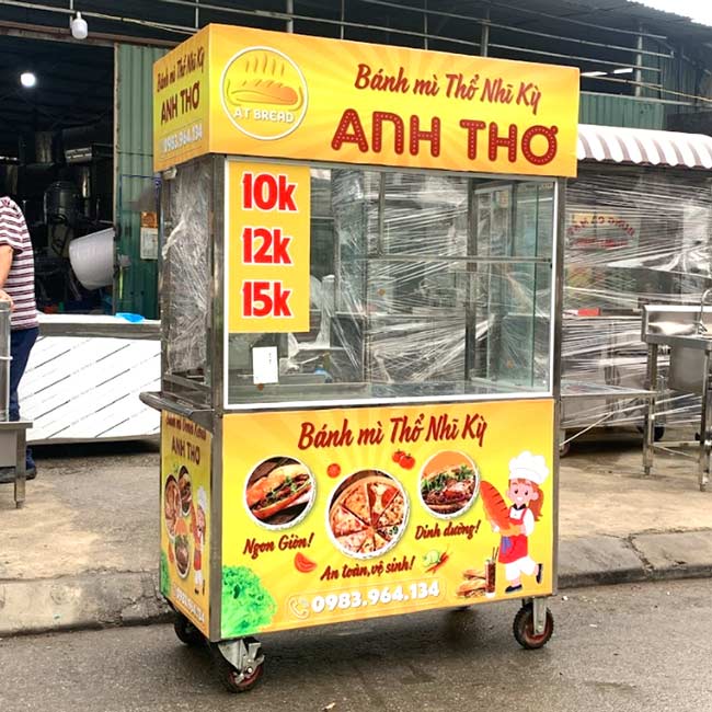 Xe bánh mì Thổ Nhĩ Kỳ Anh Thơ 1m2 phải