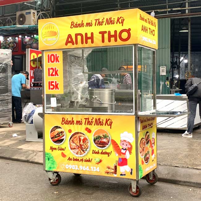 Xe bánh mì Thổ Nhĩ Kỳ Anh Thơ 1m2 trái