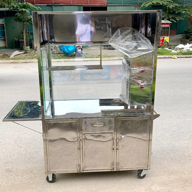 Xe đẩy bán bánh mì DoloFoods 1m2