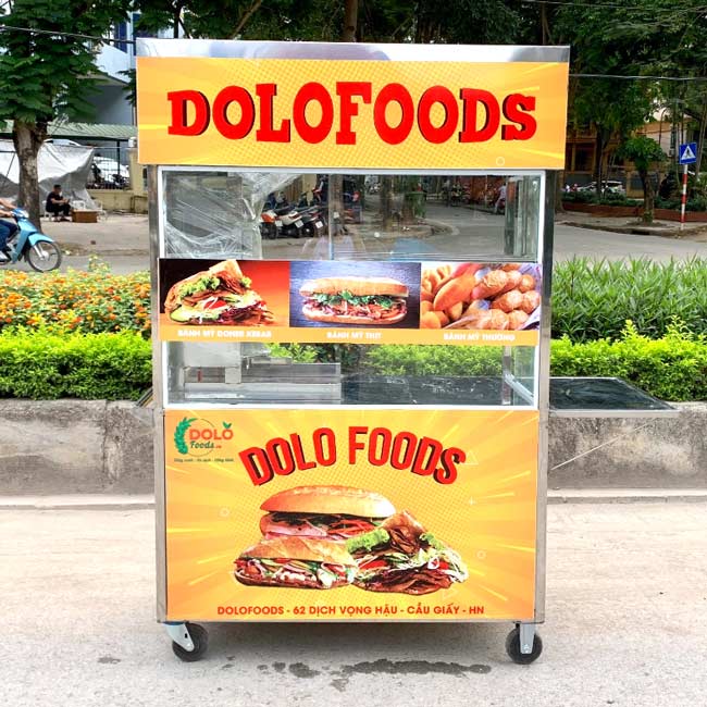 Xe đẩy bán bánh mì DoloFoods 1m2