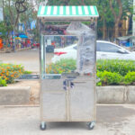 Xe đẩy bán bánh mì Thổ Nhĩ Kỳ 90cm màu xanh