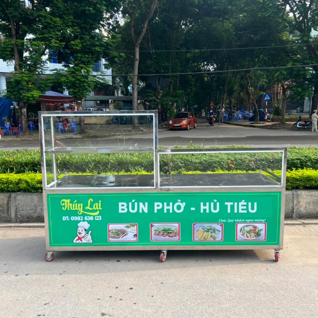 Gia công xe đẩy hủ tiếu tại Kanawa