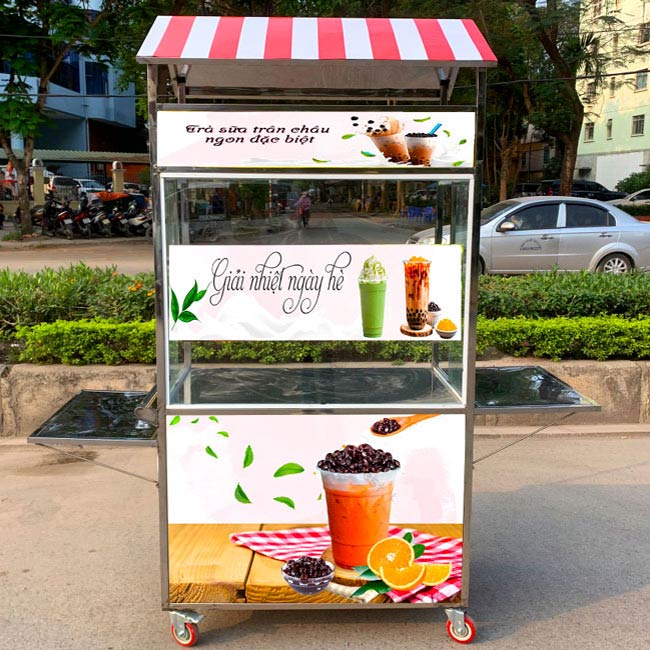 Xe bán trà sữa mái chùa