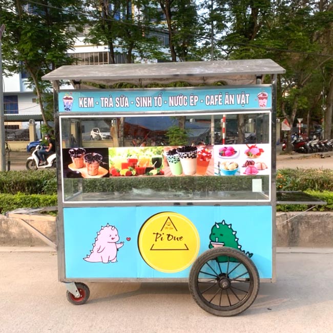 Decal xe trà sữa mẫu 11