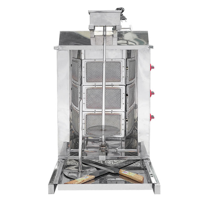 Lò nướng thịt Doner Kebab 3 gốm lò thường chạy gas