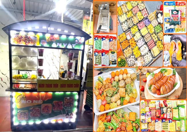 Tủ đẩy bán đồ ăn vặt thịnh hành