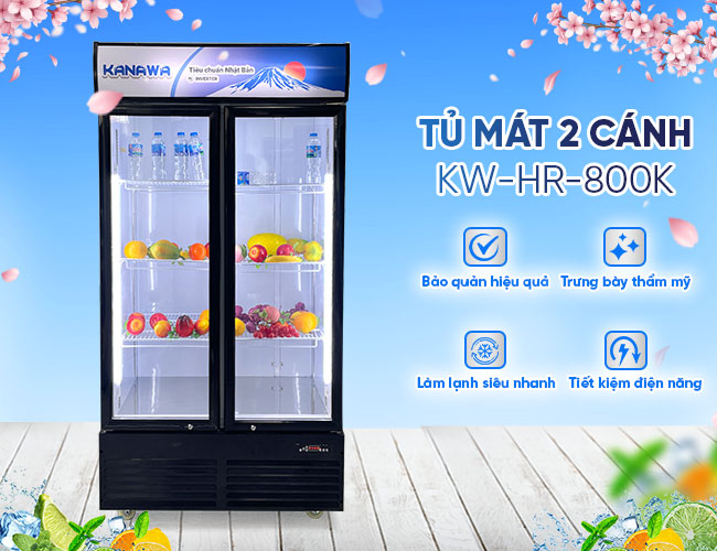 Tủ mát 2 cánh HR-800K