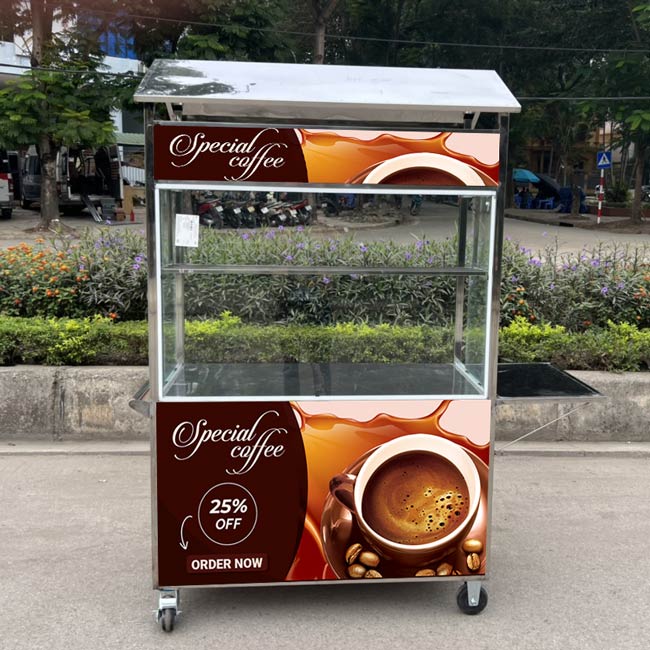 Xe đẩy bán cafe espresso