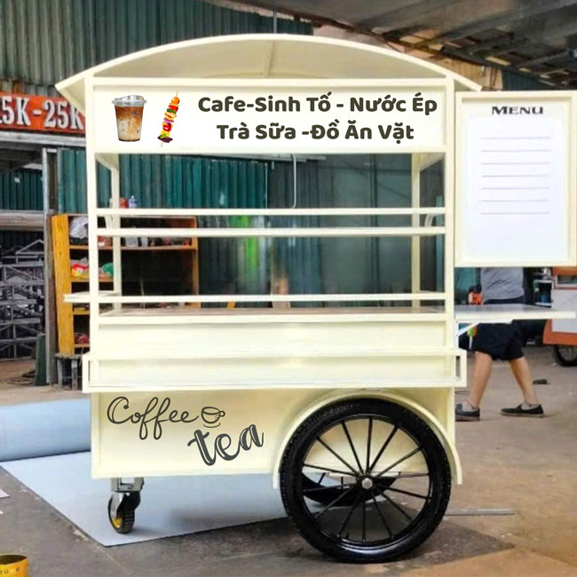 Xe đẩy bán cafe mang đi mới