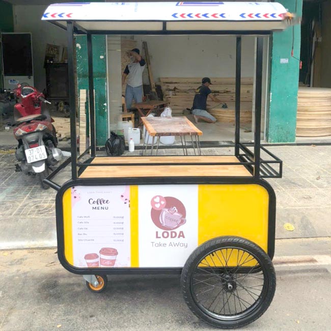 Thanh lý xe đẩy cà phê mang đi cũ