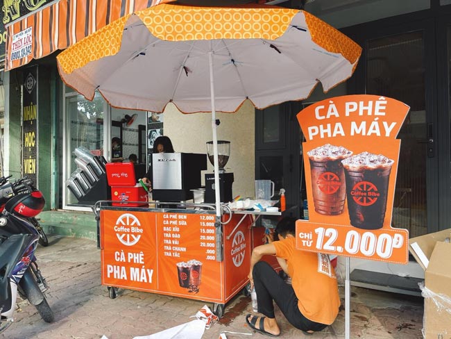 Xe coffee bike thương hiệu