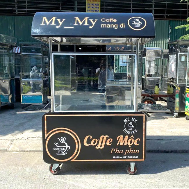 Mua xe bán cafe inox giá rẻ tại Kanawa