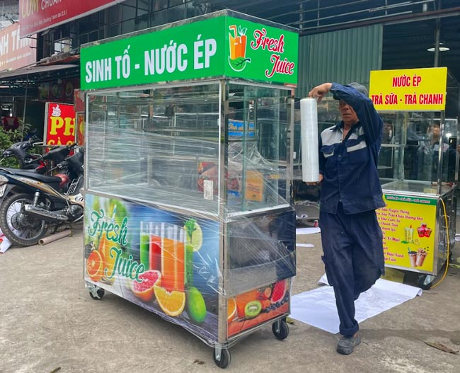 Xe đẩy bán nước ép giá rẻ