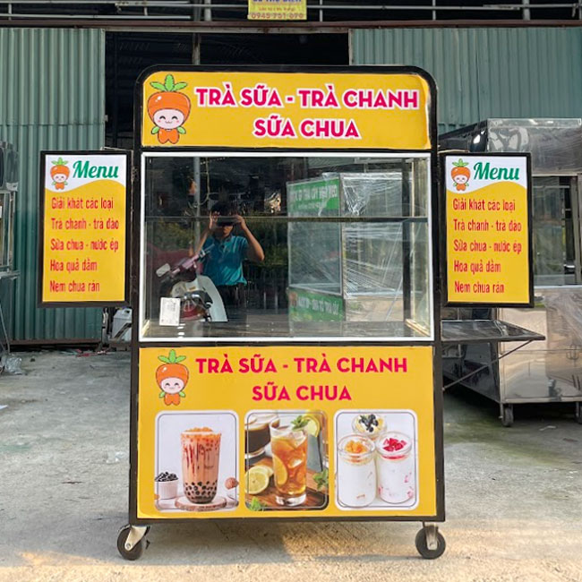 Chọn kích thước xe trà sữa mang đi