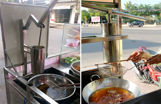 Khuôn ép và chảo rán chả cá