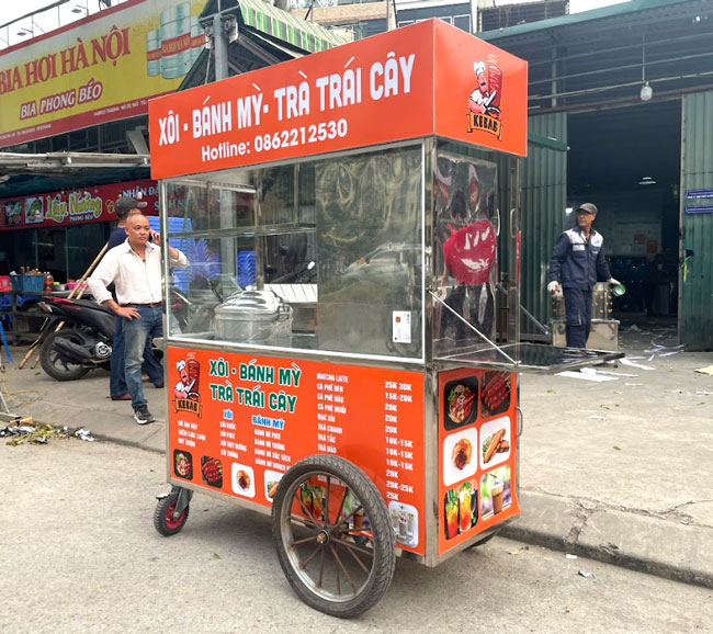 Decal của xe đẩy bán bánh mì