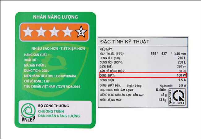 Ý nghĩa công suất tủ mát