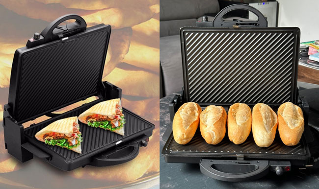 Máy ép bánh mì nhanh, giòn rụm