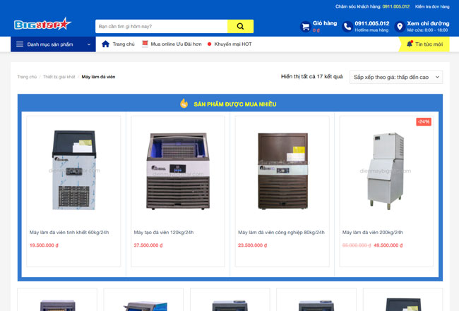 Máy làm đá tại Điện máy Bigstar