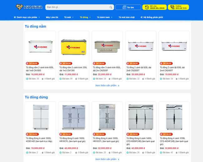 Mua tủ đông trực tuyến