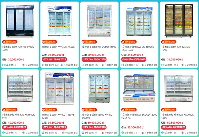 Tủ mát đứng tiện nghi