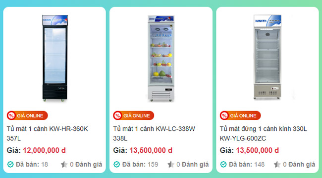 Tủ mát cỡ nhỏ