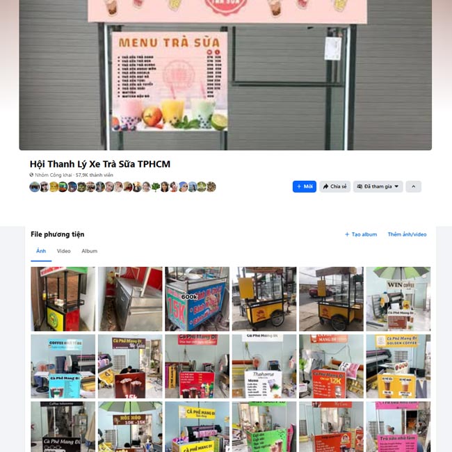 Hội nhóm thanh lý facebook